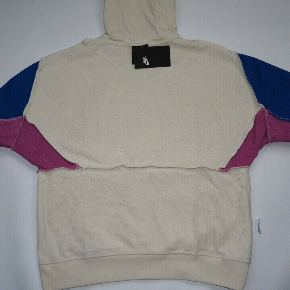 Nike French Terry Womens Hoodie Pullover Beige Athletic Sport - Picture 9 of 9